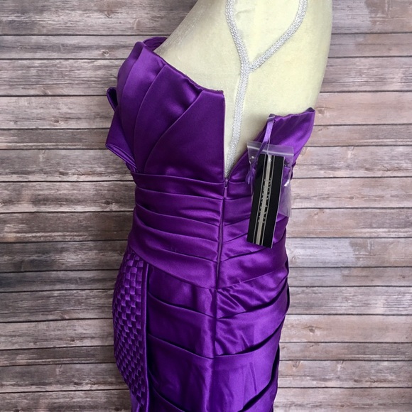 🔥New Terani Couture Purple Prom Gown 8/S - Picture 4 of 8